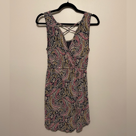 Linen Paisley Print Summer Dress - Picture 2 of 6